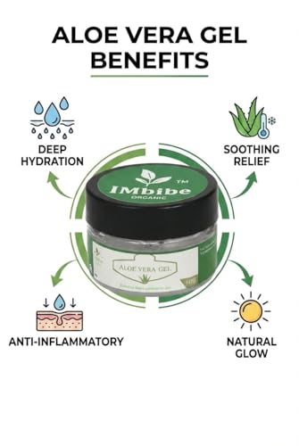 Image of Imbibeorganic Aloveragel, Natural Skin and Hair Care, Hydrating Formula 50g 2 pack