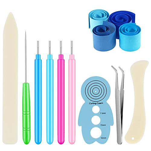 9 Stücke Quilling Werkzeuge Set Papier Quilling Set Quilling Stifte Tool Papier Quilling Schlitz Stifte Werkzeug Set Handgefertigte Origami Nadel Zubehör für Anfänger, Kinder, Erwachsene Cover