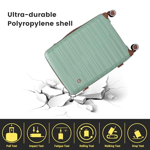 Travelhouse 5 Piece Luggage Sets with Spinner Wheels, Hardshell PP Suitcase Set with Tsa Lock, Lightweight Hardside Travel Suitcases with Waterproof Duffle Bag for Men Women3