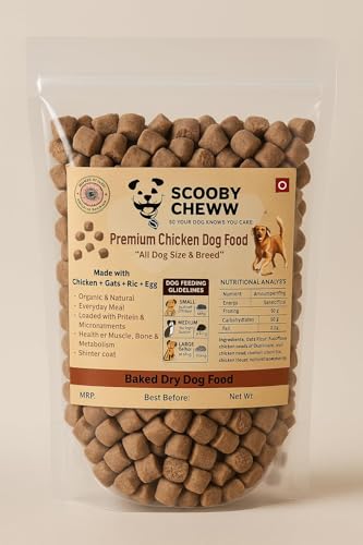 Scooby Cheww Chicken Kibbles Dry Dog Food– High Protein & Millet Formula with Oats & Rice Flour (1.9 KG (Pack of 1), Chicken)
