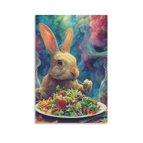 Toile lapin murale de qualité supérieure grande taille 50x75cm pour salon et couloir