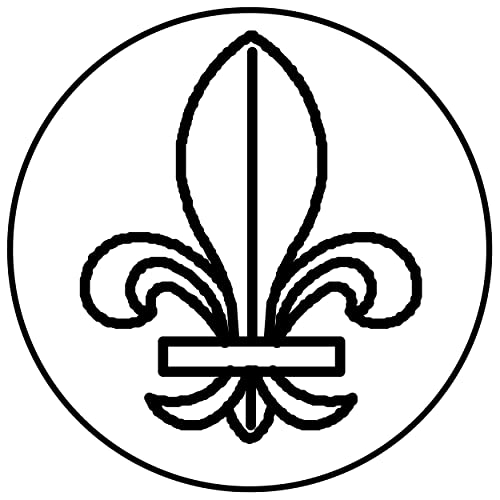 Jacques Herbin 40250T, A Round Seal with a Varnished Wooden Handle, Symbols, Lily, Manufactured in France, Creative Art Tool