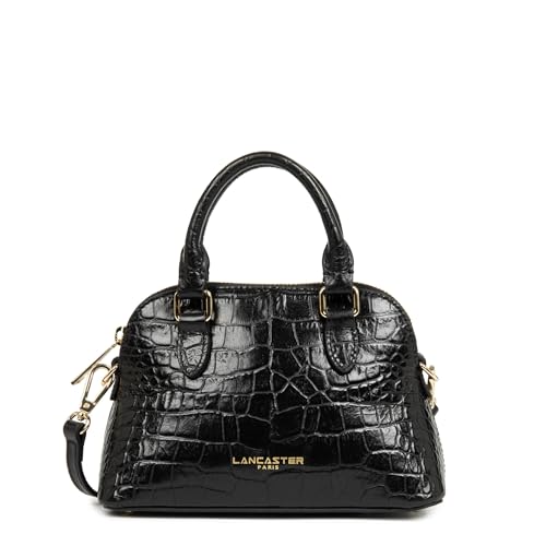 Sac demi lune Lancaster Exo en cuir embossé façon maroquinerie de luxe