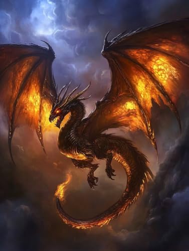 Loisirs Créatifs Anti-Stress avec la Broderie Diamant Dragon 5D Adulte