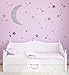 Moon and Stars Wall Decal/Star Wall Sticker/Kids Room Decal/Nursery decal/Home Decor
