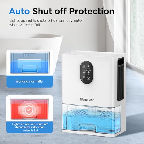 Spacekey CS2 Dehumidifier, 106 Oz(850 Sq.Ft)Dehumidifiers For Home, 7 Color Led Light Dehumidifier For Bedroom Basement Bathroom Rv thumb #7