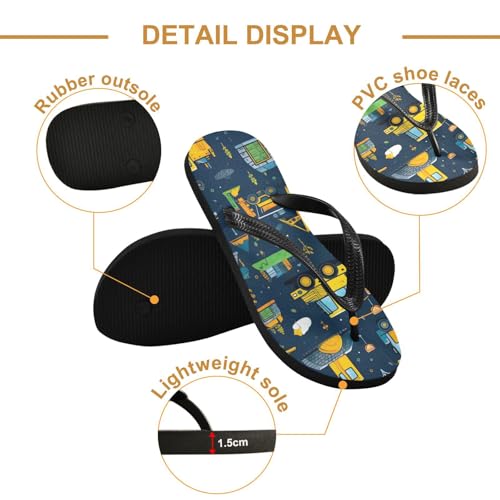 Women Beach Summer Casual Flip Flop Carton Bulldozer VehicleQuick Dry Sandals Slipper for Men 214B27282