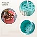 2 Elevated Slow Feeders for Cats, Spill-Proof Bowls, and Green, Helps Prevent Choking, Improves Digestion, Easy-Clean Material