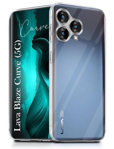Image of COVERBLACK Soft Rubber Silicon Clear Back Cover Compatible Model for Lava Blaze Curve 5G - Transparent