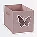 homyfort 12x12 Cube Storage Bins for kids - Foldable Fabric Organizers with Clear View Window, Vibrant Butterfly Print for Toys, Bedroom & Pantry Closet Organization Set of 4