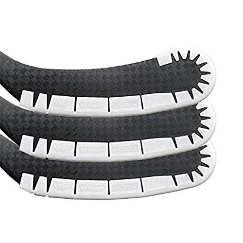 Wraparound Hockey Stick Blade Protector for Off Ice Training Street Hockey Long Lasting Cuts to Fit Kids Intermediate Senior Sticks Training Equipment Accessories Gear (White 3 Pack)