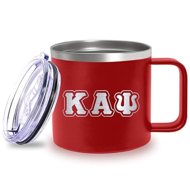 BBGreek Kappa Alpha Psi Fraternity Paraphernalia - Official Vendor -14 oz Insulated Mug - Greek Letters - 1911