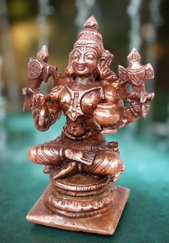 Image of God Dhanvantri Murti Copper Idol - 1.7 in - Pack of 1
