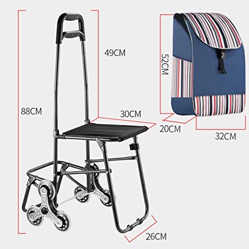 Z-SEAT Einkaufstasche Treppensteigen Trolley Mode Klapp-Einkaufstrolley Haushaltssitz Shopping Trolley Lebensmittel… – Bild 8