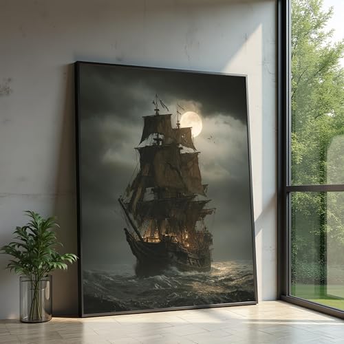 Décoration nautique vintage sur toile 50x75 cm pour sublimer un mur blanc vide