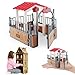 Owddddtnxc Horse Stable Playset Pavilion 7.3x5.5x6.3'' Plastic Horse Barn Playset Pavilion Imaginary & Creative Educational Toys Accessories for Lovers