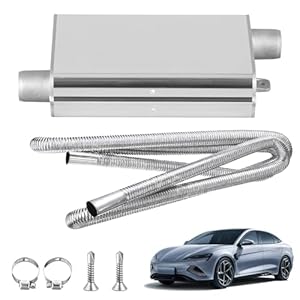 DAJASD Abgasschlauch Schalldämpfer mit 200CM Abgasschlauch, 24mm Standheizung Auspuff, Abgasrohr Standheizung aus Aluminiumlegierung mit verdickten Clips und Schrauben für Auto Auspuffanlage