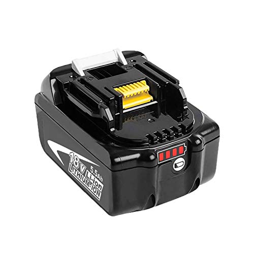 Powayup BL1860B 18V 5.5Ah Reemplazo para Makita Batería BL1860 BL1850B BL1850 BL1840B BL1840 BL1830B BL1830 BL1845 BL1835 LXT-400 con Indicador