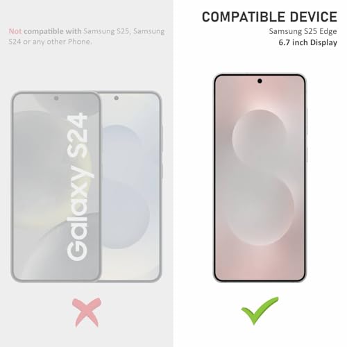 Image of SupCares Tempered Glass for Samsung Galaxy S25 Edge (6.7 Inch) With Installation Kit | Military-Grade Gorilla Screen Protector | Edge to Edge Coverage | Black