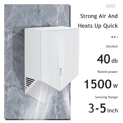 Secador de manos de acero inoxidable con sensor de pared comercial 6