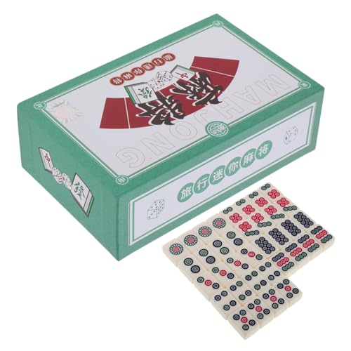 Jeu de mahjong portable miniature Vaguelly avec boîtier de voyage compact