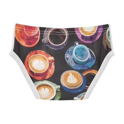 KLL Coffee Cups Toddler Boys Cotton Underwear Briefs Breathable Children Undies2