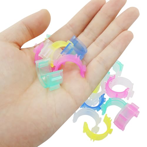 Image of Kyuionty 80 Pcs Sewing Bobbin Clips, 5-Color Assortment Thread Holder | Plastic Keeps Threads Tangle-Free, Simple Clip-On Secure, Clutter-Free Sewing Space, Fits Various Spool Sizes
