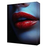 数字油絵 セクシー 唇 ペイントバイナンバーキット キャンバスに 初心者向け (フレームレス) 3本の絵筆付き 抗皱帆布 DIY アクリル 子供 Paint by Numbers キット 大人用クラフト 簡単ペイント 办公室 ホームウォールデコレーション ギフト 50x65cm T-913