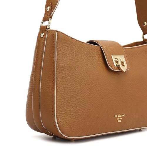 Image of Da Milano Leather Shoulder Bag for Women (00426A-OL)