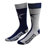Dallas Cowboys Big Top MisMatch Crew Socks Size Large 10-13 - For Bare Feet