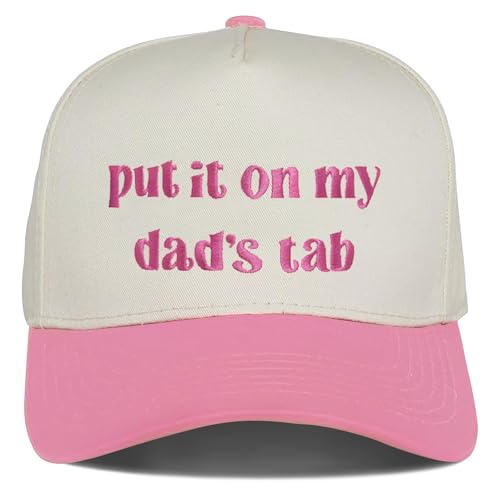 Put It On My Dads Tab Funny Trucker Hats Women Vintage Adjustable Baseball Cap Embroidery Fashion Trucker Hat