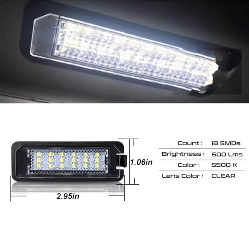 Conjunto de luz de matrícula automotriz para viajar de noche en VW 7