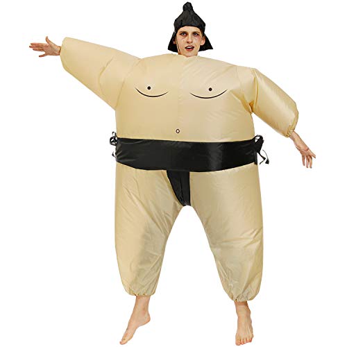 Boodtag Costume Gonflable Japonais Lutteur Sumo Drôle Adulte Enfant Déguisements Halloween Célébration Carnaval Cosplay Cadeau Fêtes (Enfant)
