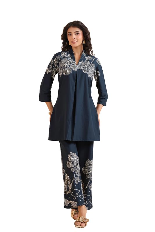 jisora Women's Blue Printed Cotton Co-ord Set-picture-32