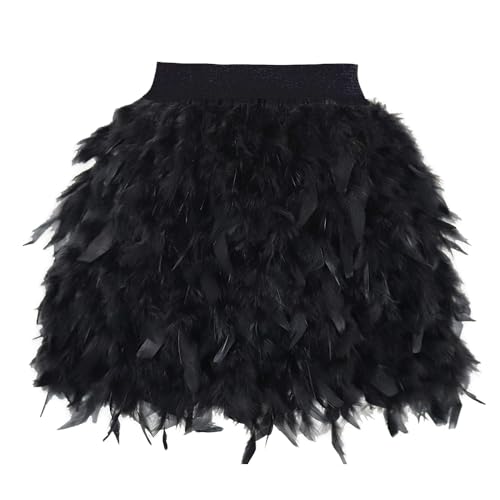 ZSUIQIN 1 Pieza L Mujer Halloween Cosplay Disfraz, Faldas de Mujer, Falda de Plumas, para Fiesta, Club Dress up, Falda Halloween, Falda Vacaciones