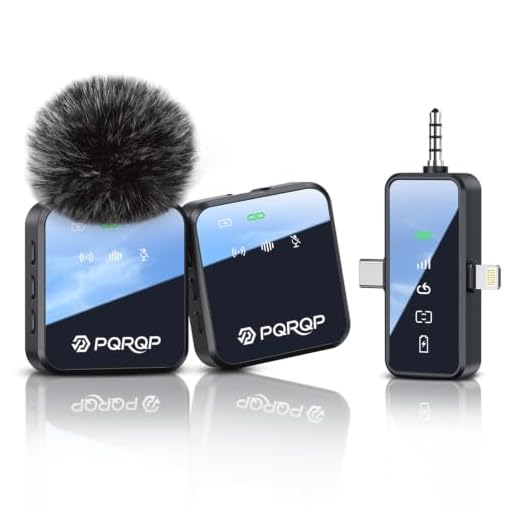 PQRQP 3-in-1 Wireless Mini Microphone