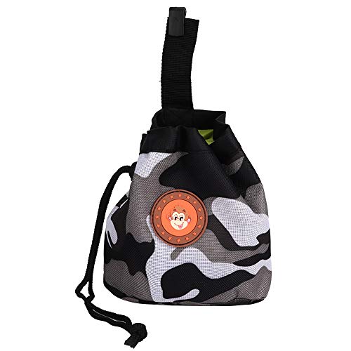 Bolsa portátil para lanche para cães, bolsa para petisco, bolsa para petisco de cachorro, 16 x 16 cm