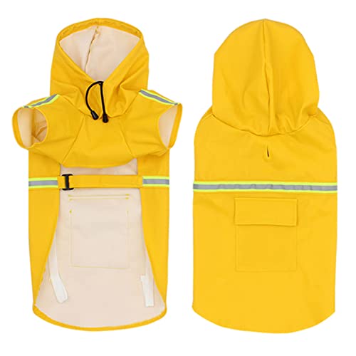 Beavorty Poncho Impermeável Roupa De Chuva Reflexiva Para Cães De Estimação Capa De Chuva Reflexiva