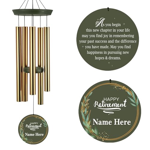 Image of ASTARIN Retirement Gift for Woman Men, Deep Tone Wind Chimes Retired Gifts, 2025 Happy Retirement Gifts for Women Coworker Colleague Boss Teachers Nurses Friends