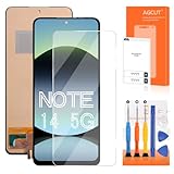 Paquet Comprend: Le paquet comprend 1 x LCD screen pour Redmi Note 14 5G 1 x outils de réparation. La surface de l'écran est recouverte d'un film transparent, veuillez retirer le film après avoir vérifié l'installation pour vous assurer qu'il n'y a pas de problème.
