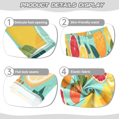 Bolaz Toddler Girls Leggings Printed Yoga Pants Leggings Yellow Red Orange for Kids3