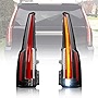 Bomusou LED Taillight Tail Brake Light Assembly for 2015-2020 GMC Yukon/GMC Yukon XL, with Amber Turn Signal & White Reverse Light, Clear Lens