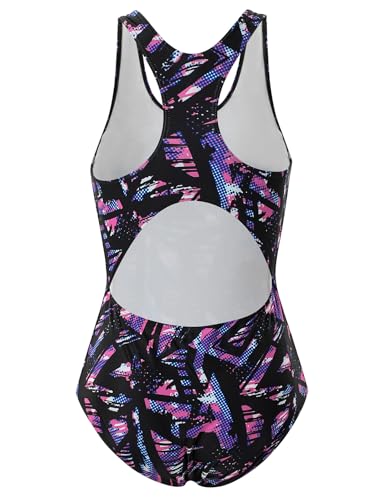 Image of Girls' Swimsuit One Piece Swimming Suits Flyback Swimwear for Practice