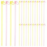 Diy手作りランタンスティック50本セット (ピンク+イー各25本) 手持ちランタンポール 祭り装飾用アクセサリー 屋内外遊び用