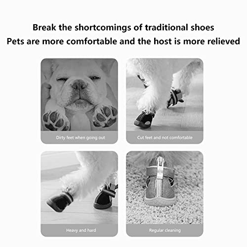 Dsstyles 20Pcs Pet Dog Disposable Booties,Waterproof Dirt-Proof Outdoor Puppy Shoes Paw Protection With Adjustable Straps For Small And Medium Dogs(M Size) #TOP3