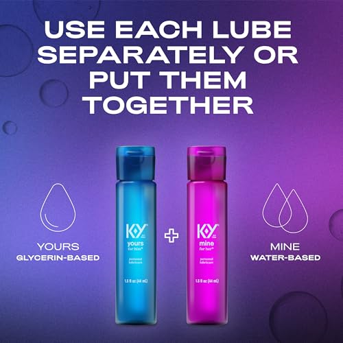 Image of K-Y Yours & Mine Couples Lubricant, Sensorial Personal Lube, 2 x 1.5 FL OZ