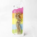 Astra Gourmet 10 Count Swirl Birthday Party Candles Creative Coil Candle for Birthday Cakes Decorations, Gold