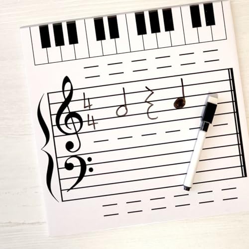 Pratique de la musique avec tableau blanc magnétique double face effaçable pour professeur - 6