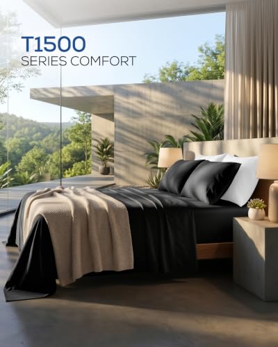 Image of Utopia Bedding Twin Sheet Set 3 Piece Soft Sheets - Black