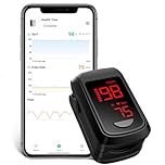Blood Oxygen Monitor Bluetooth Pulse Oximeter, HOLFENRY Oxygen Monitor finger Adults CE Approved With App checking Heart Rate/Blood Oxygen Saturation Level/ SpO2 PI PR